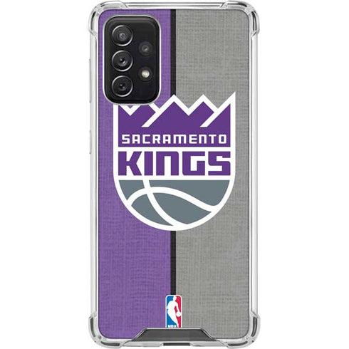 NBA Sacramento Kings Split Canvas Galaxy A72 5G Clear Case